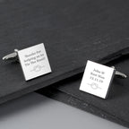 Personalised ‘Tie the Knot’ Cufflinks | Engraved Wedding Gift Box