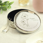 Personalised Birth Flower Round Trinket Box | A Meaningful Gift for Any Occasion