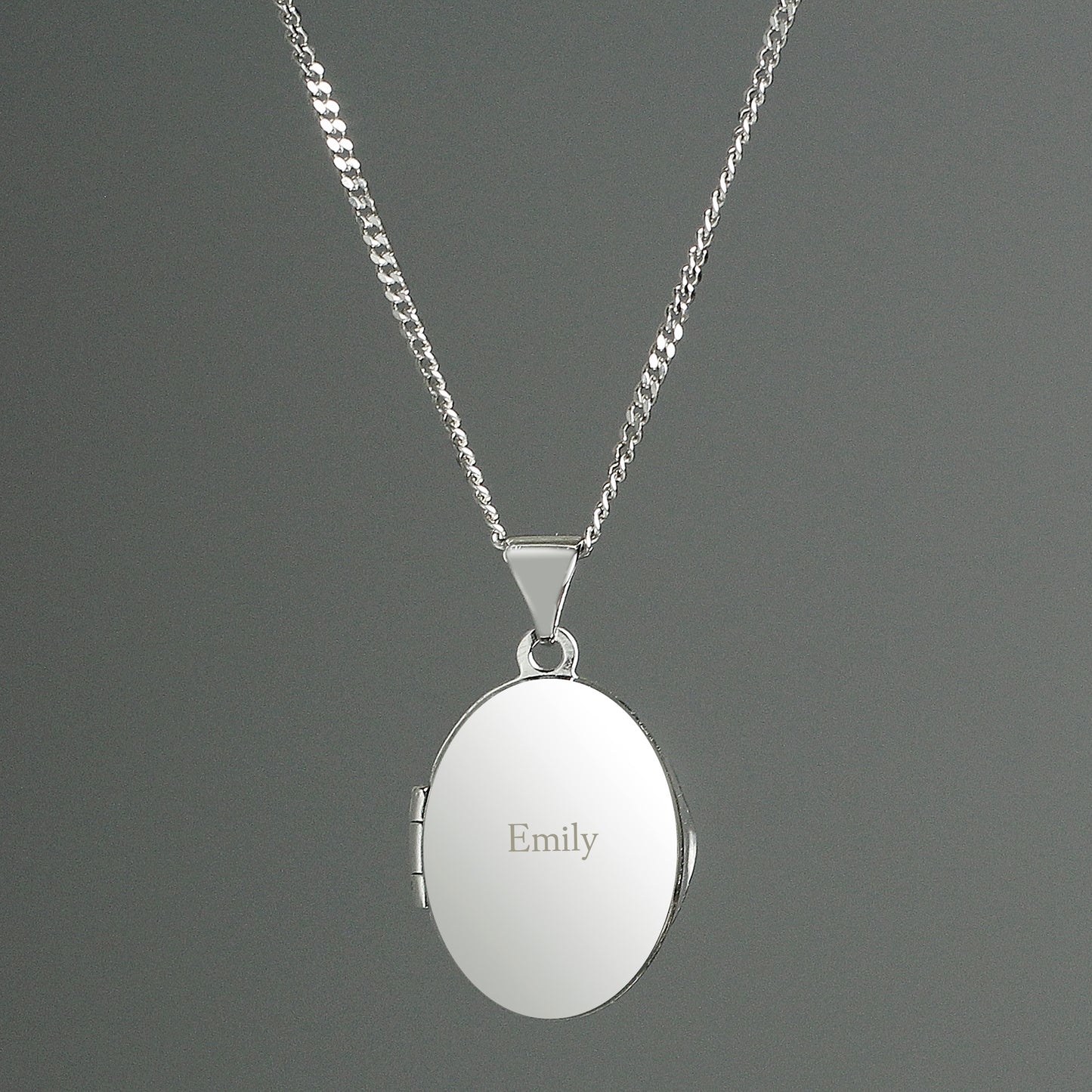 Personalised Sterling Silver Oval Locket | Engraved Name & Photo Keepsake Gift Box - Artfully Curated Creations and identify whats in the image