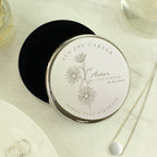 Personalised Birth Flower Round Trinket Box | A Meaningful Gift for Any Occasion