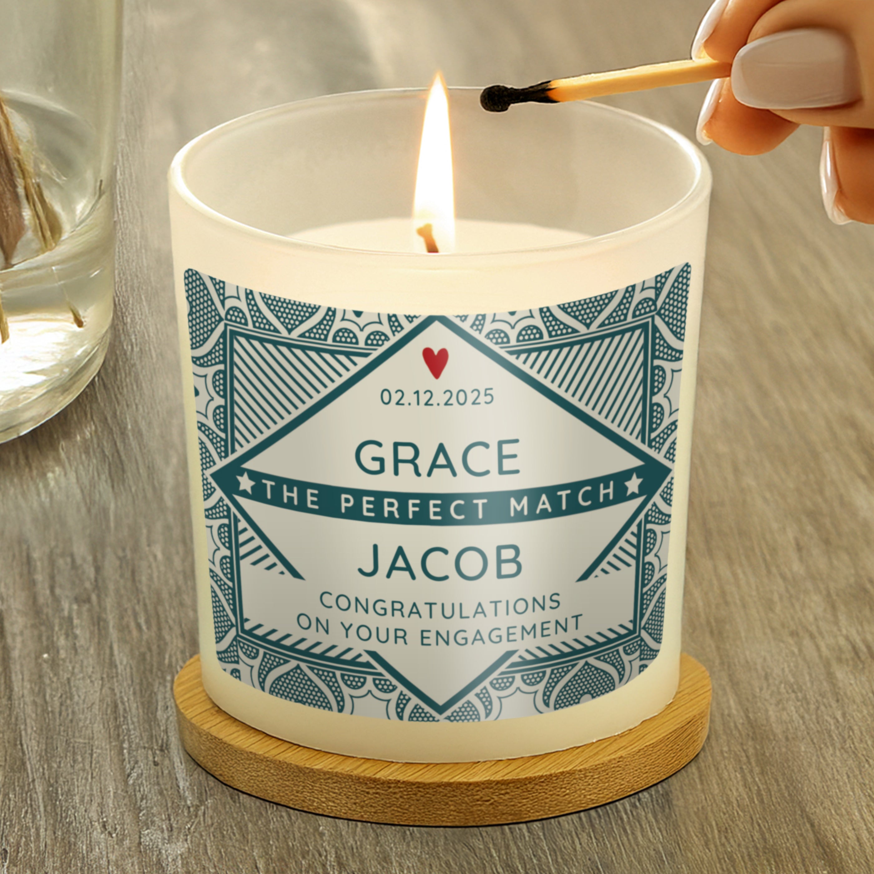 Personalised ‘The Perfect Match’ Vanilla Jar Candle | A Romantic Valentine’s Gift