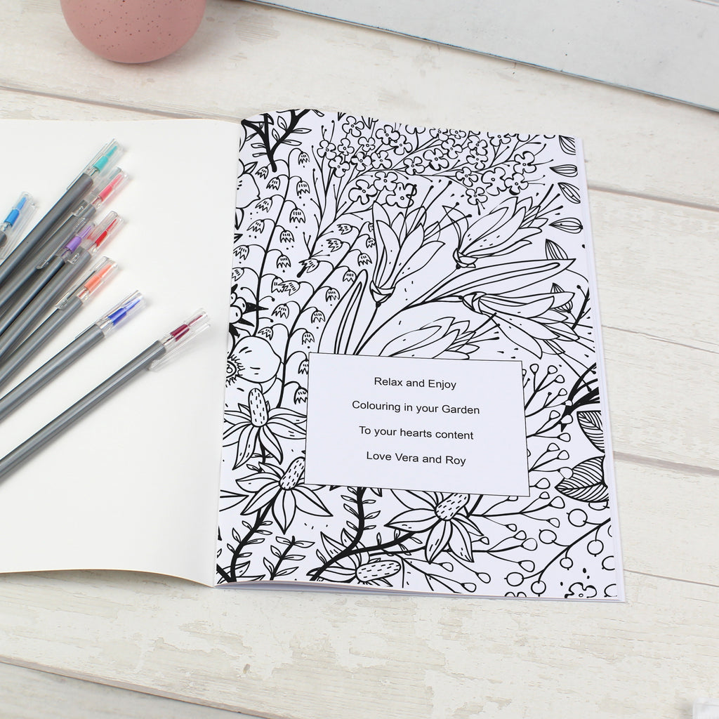Personalised Gardening Zen Colouring Book | Relaxing Mindful Meditation Gift for Adults