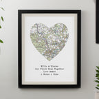 Personalised Present Day Map Framed Print | A Meaningful Gift for Any Occasion