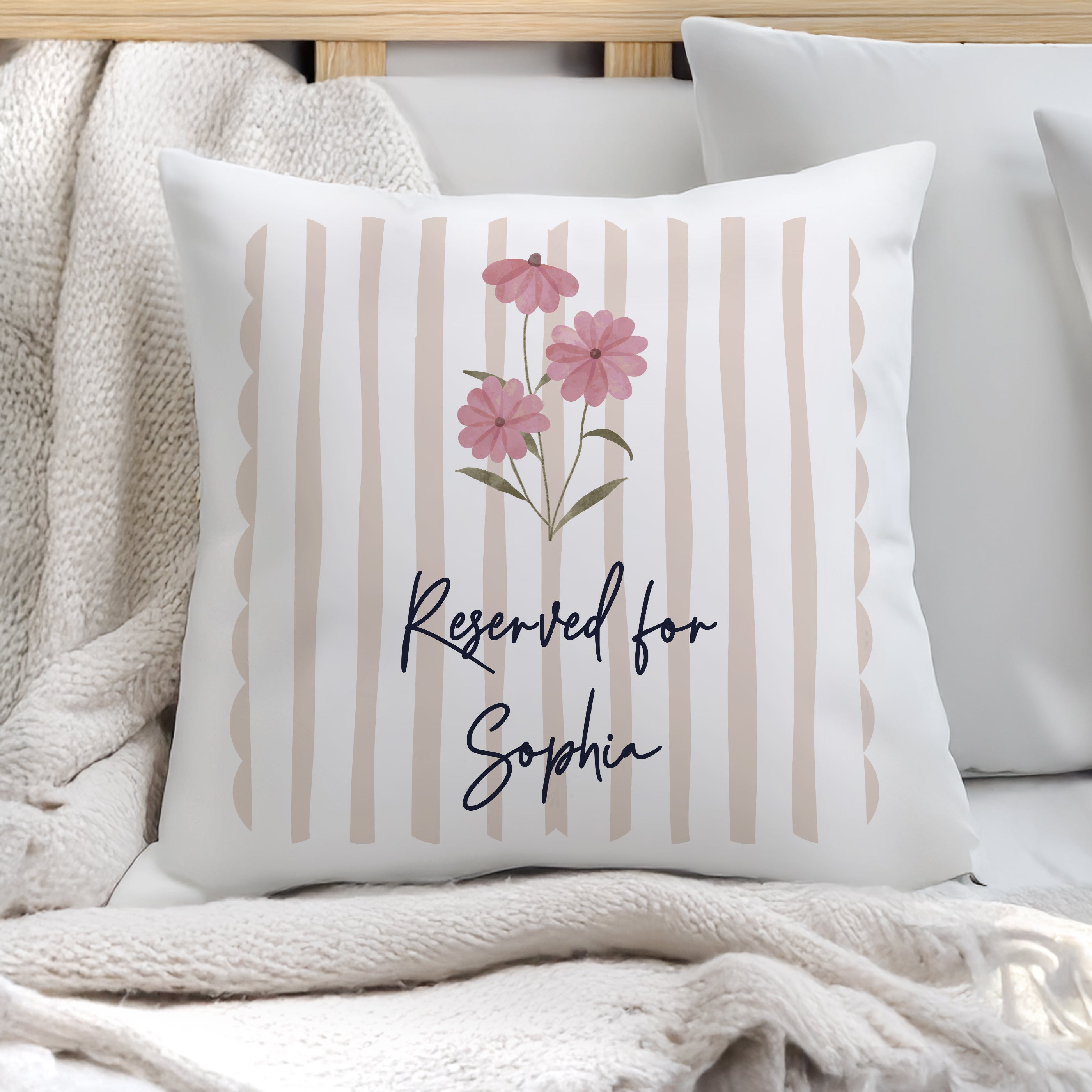 Personalised Floral Cushion | A Charming, Cosy Gift for Any Home