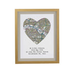 Personalised Present Day Map Framed Print | A Meaningful Gift for Any Occasion