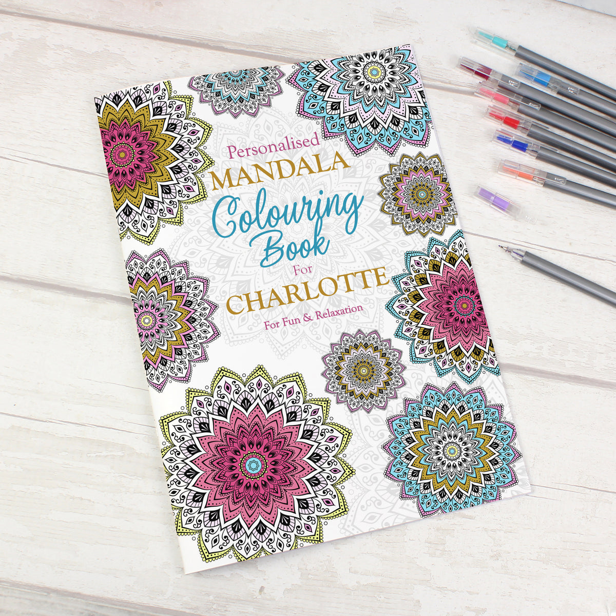 Personalised Mandala Zen Colouring Book | Relaxing Mindful Meditation Gift for Adults - Artfully Curated Creations and identify whats in the image