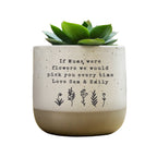 Personalised Floral Flecked Ceramic Plant Pot | A Beautiful Gift for Any Occasion