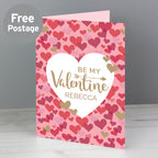 Personalised “Be My Valentine” Confetti Hearts Card | A Gorgeous Gift for Someone Special