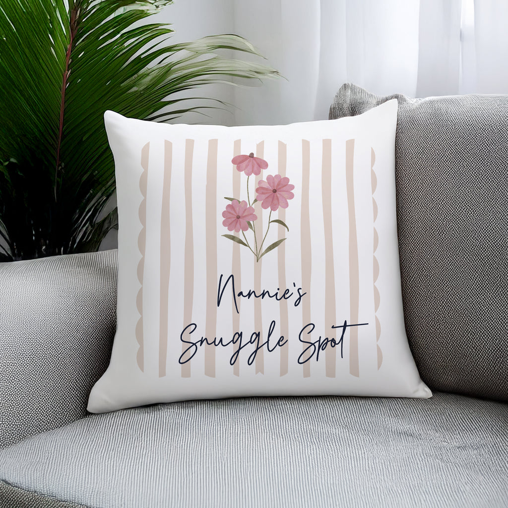 Personalised Floral Cushion | A Charming, Cosy Gift for Any Home