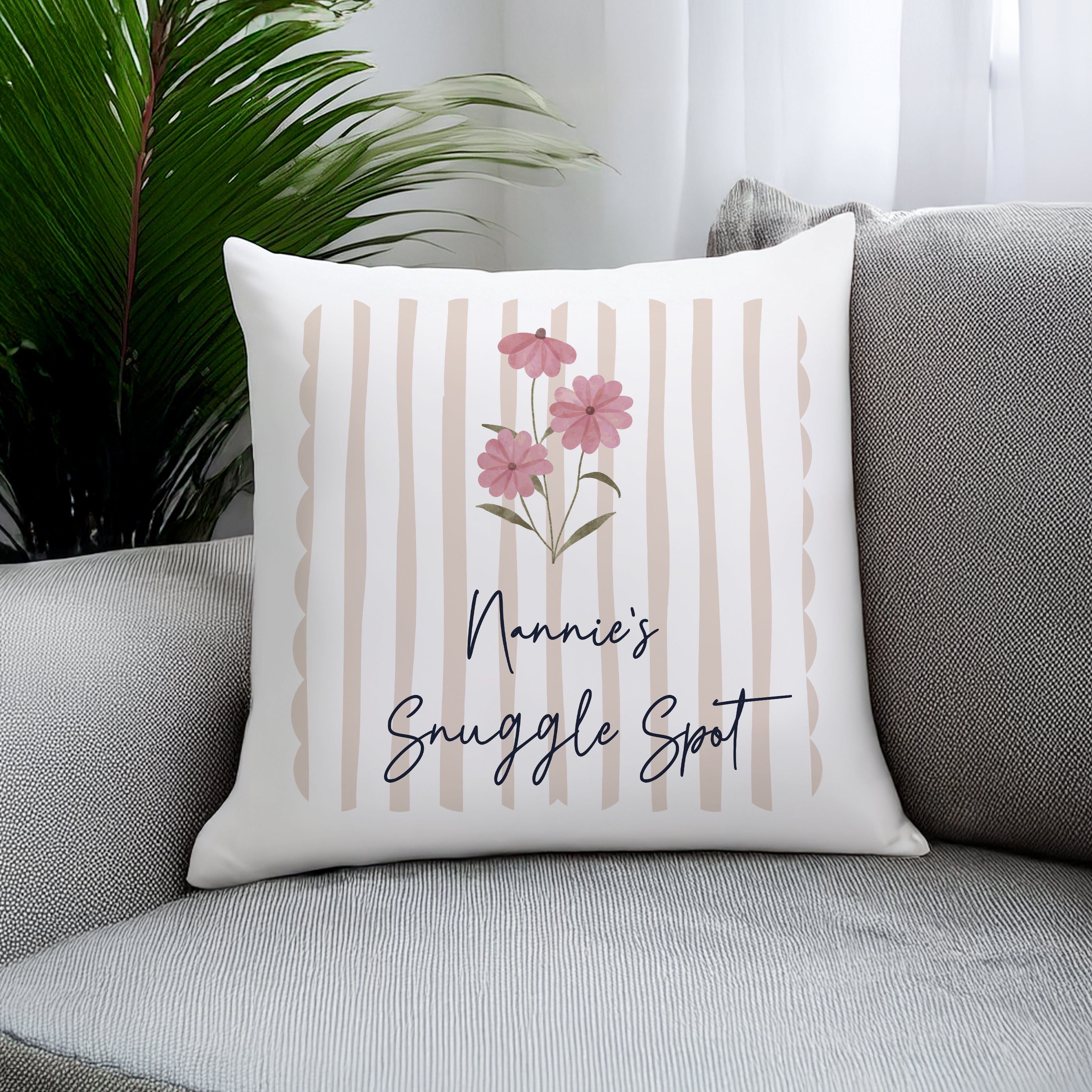 Personalised Floral Cushion | A Charming, Cosy Gift for Any Home