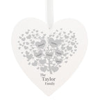 Personalised Family Tree Large Wooden Heart | A Beautiful Keepsake Gift for the Home