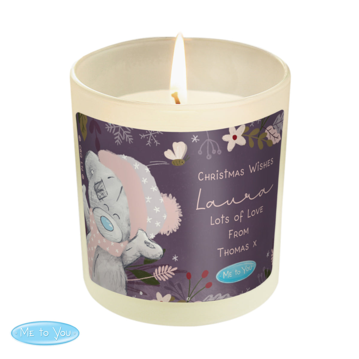 Personalised Me to You Cosy Winter Candle Jar | Custom Christmas Gift - Artfully Curated Creations and identify whats in the image
