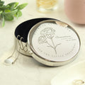Personalised Birth Flower Round Trinket Box | A Meaningful Gift for Any Occasion
