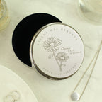 Personalised Birth Flower Round Trinket Box | A Meaningful Gift for Any Occasion