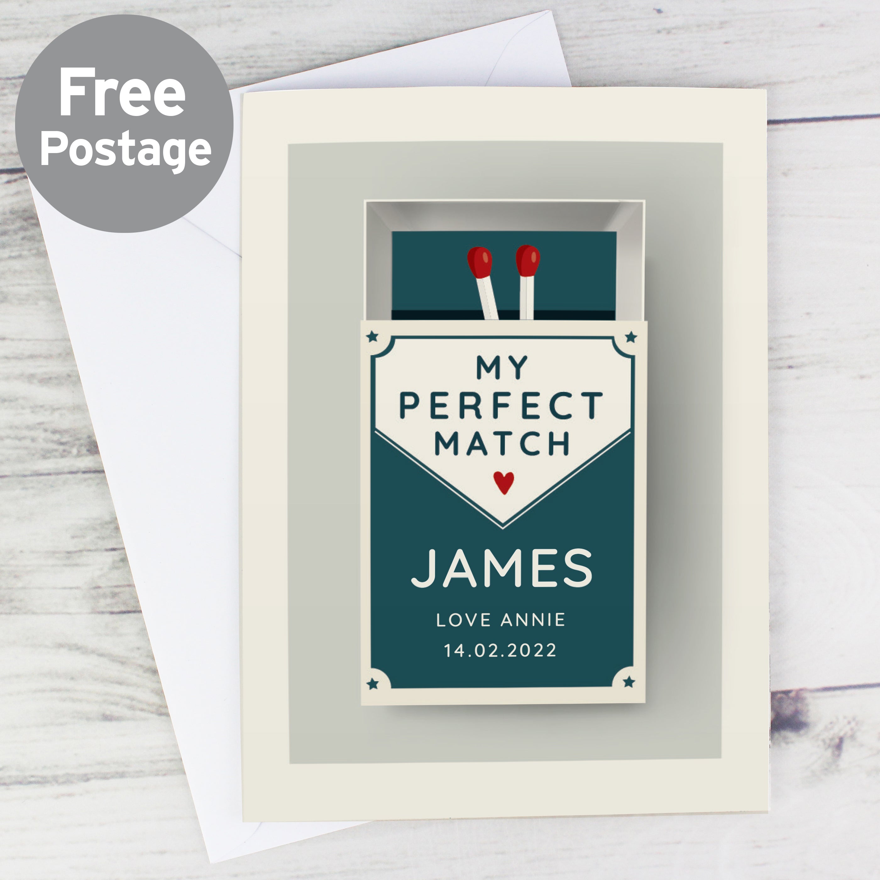 Personalised “My Perfect Match” Valentine’s Card | A Cute & Thoughtful Keepsake