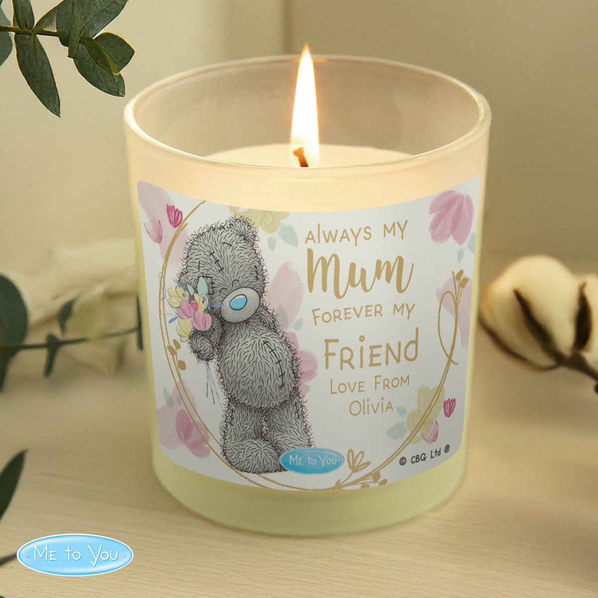 Me to You ‘Forever My Friend’ Personalised Vanilla Candle | A Heartfelt Gift for Mum - Artfully Curated Creations and identify whats in the image