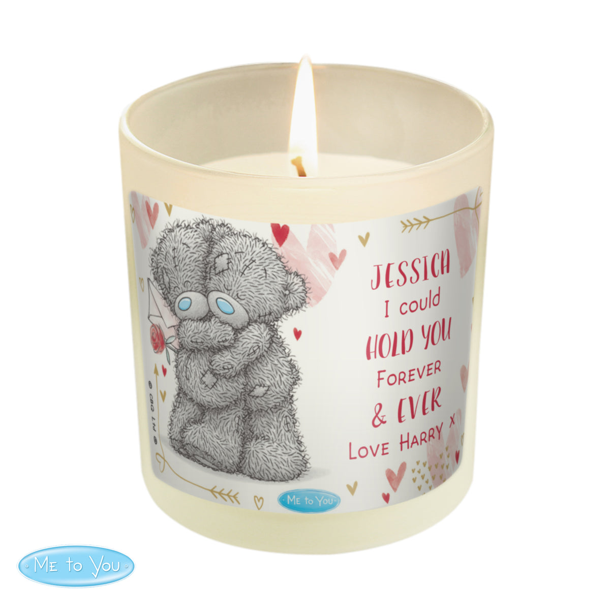 Personalised Vanilla Scented Candle | Custom 6 Line Message Gift - Artfully Curated Creations and identify whats in the image