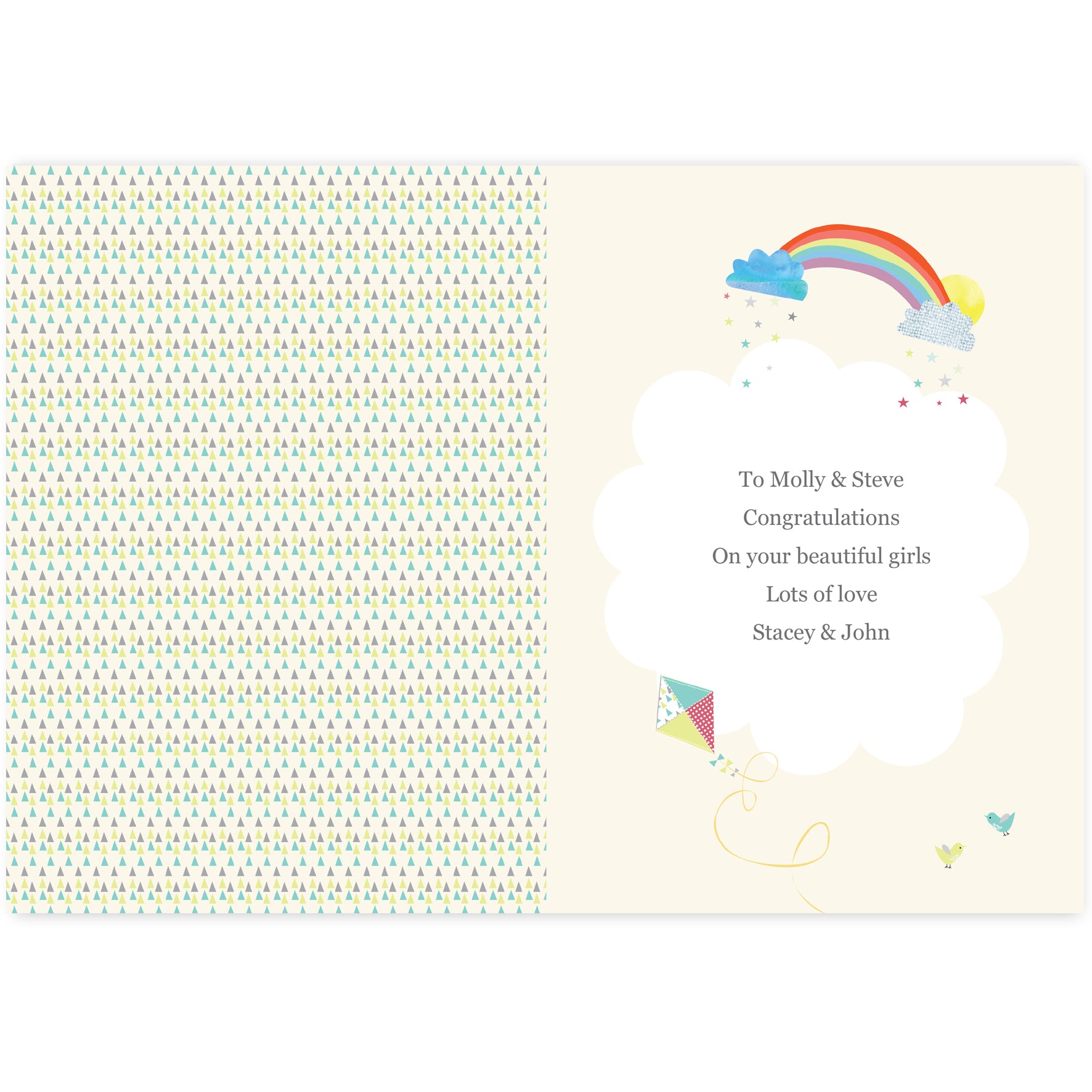 Personalised ‘Congratulations It’s Twins’ Greeting Card | A Sweet Welcome for Double the Joy
