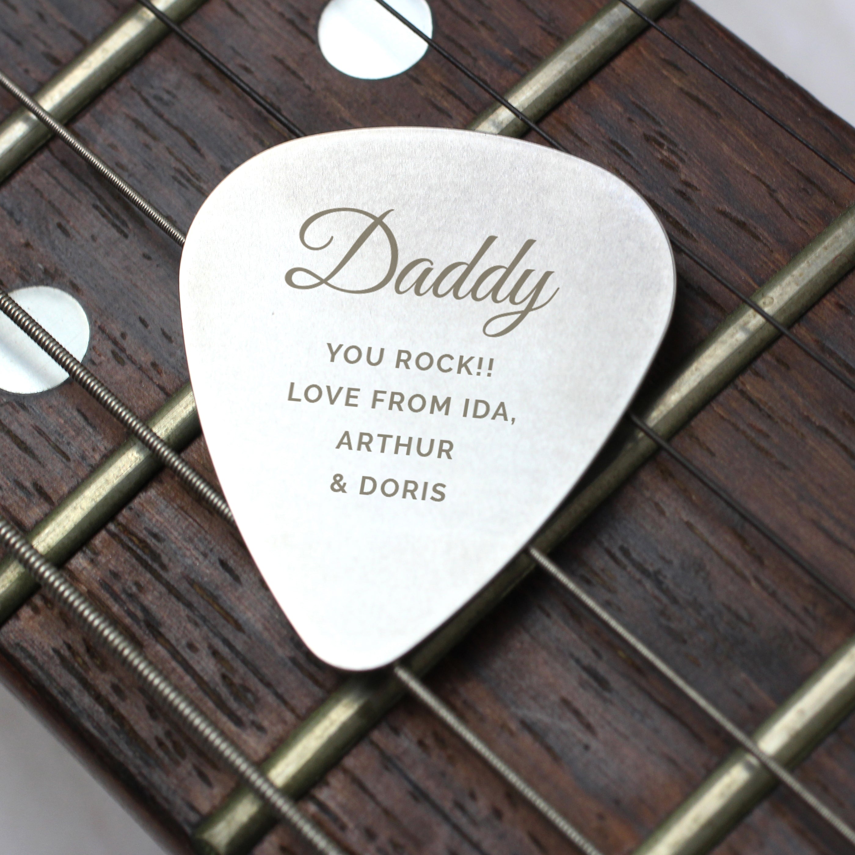 Personalised Stainless Steel Guitar Pick | The Perfect Gift for Any Music Lover