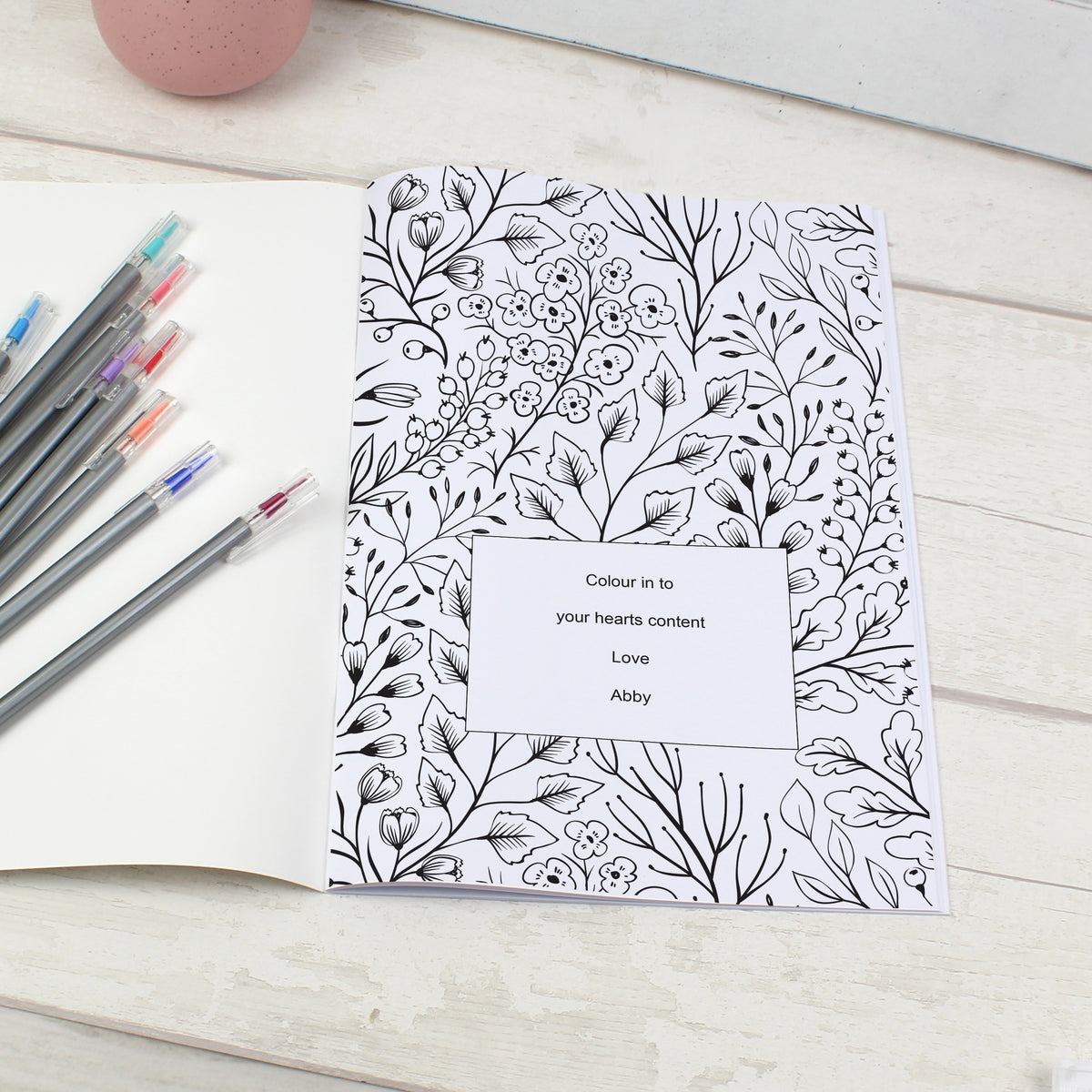 Personalised Gardening Zen Colouring Book | Relaxing Mindful Meditation Gift for Adults - Artfully Curated Creations and identify whats in the image