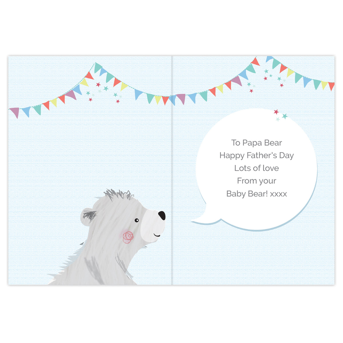 Personalised Daddy Bear 1st Father’s Day Card | A Sweet Keepsake for His First Big Day - Artfully Curated Creations and identify whats in the image