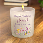 Personalised Wild Flower Jar Candle | Custom Message Gift for Any Occasion