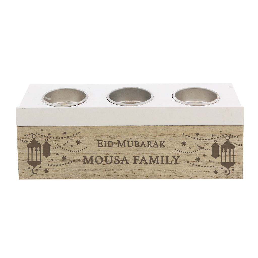Personalised Triple Tealight Holder | Ramadan & Eid Gift