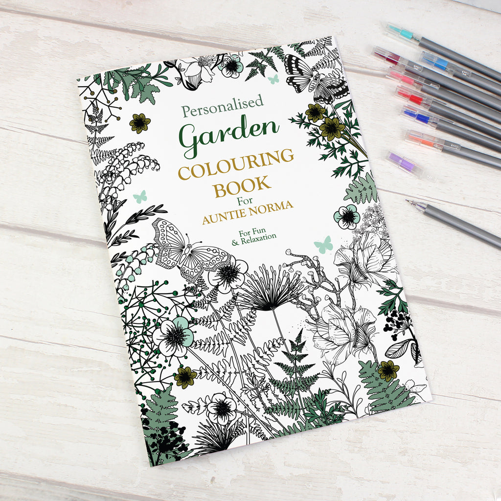 Personalised Gardening Zen Colouring Book | Relaxing Mindful Meditation Gift for Adults