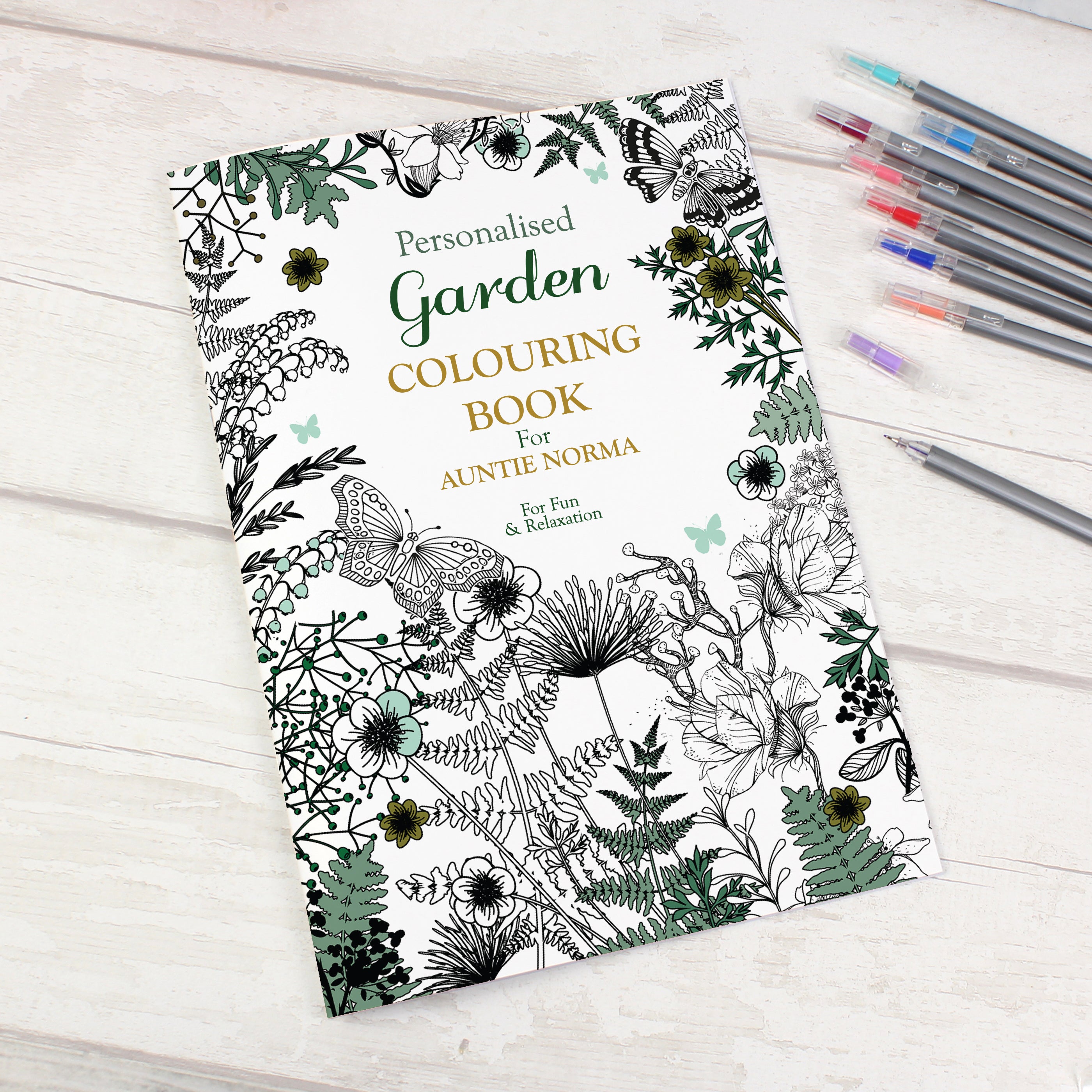 Personalised Gardening Zen Colouring Book | Relaxing Mindful Meditation Gift for Adults
