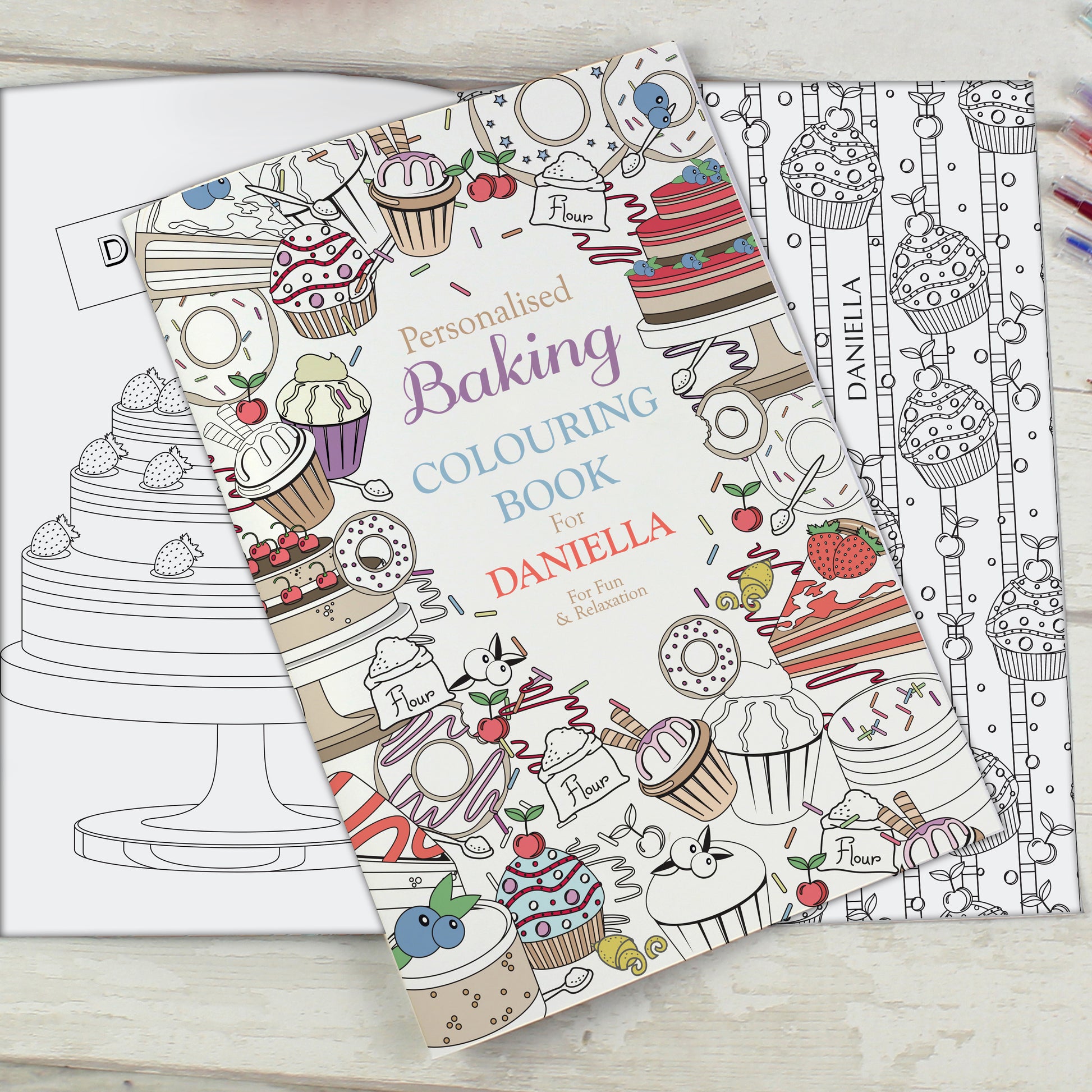 Personalised Baking Zen Colouring Book | Relaxing Mindful Meditation Gift for Adults | Fun Creative Gift for Baking Enthusiasts & Cake Lovers - Artfully Curated Creations and identify whats in the image