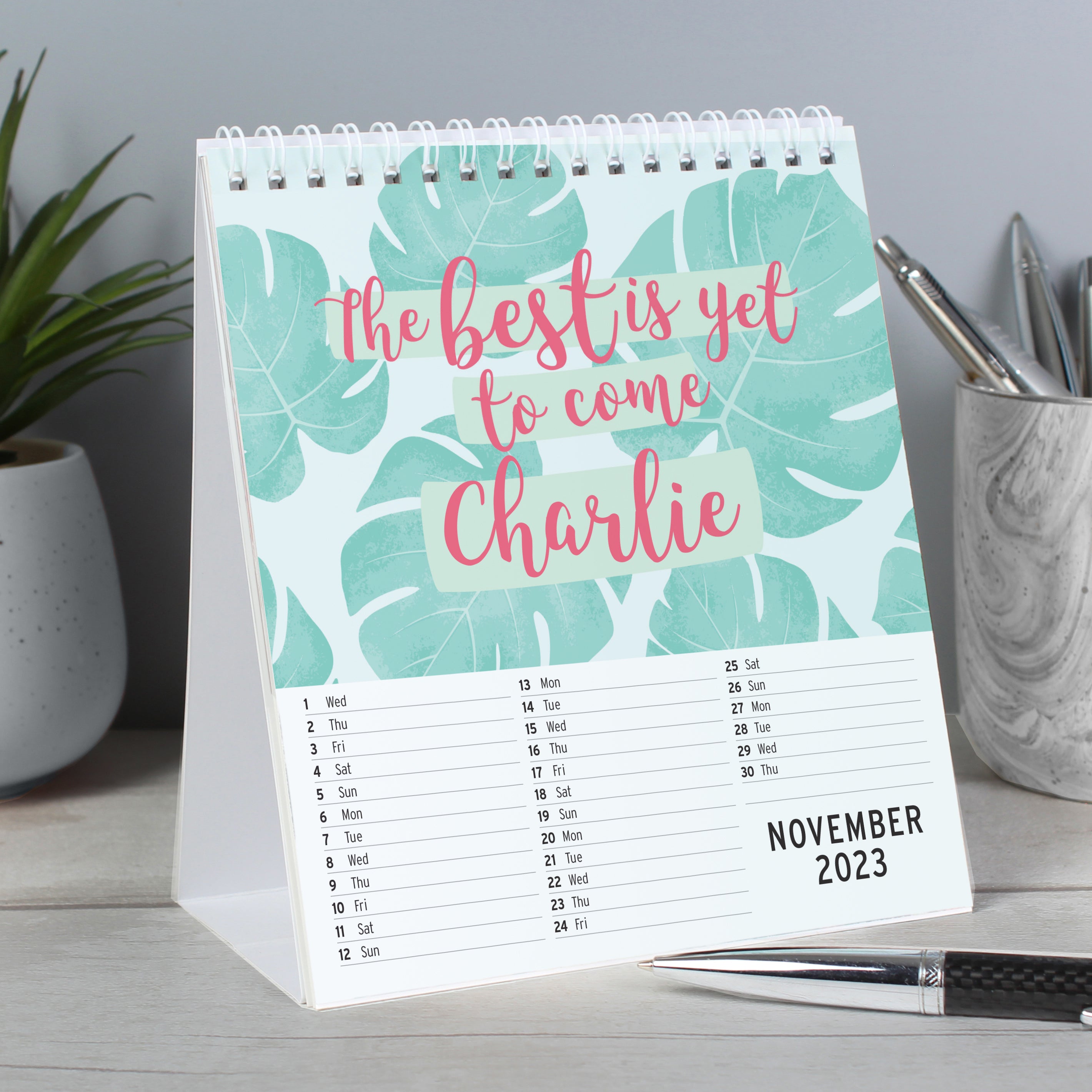 Personalised Fun Quotes Desk Calendar | A Bright & Cheerful Gift for Any Space