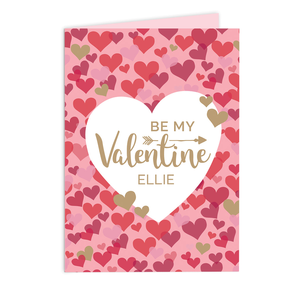 Personalised “Be My Valentine” Confetti Hearts Card | A Gorgeous Gift for Someone Special