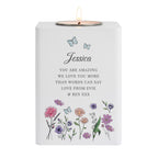 Personalised Wild Flowers Tealight Holder| Custom Wooden Gift for Any Occasion