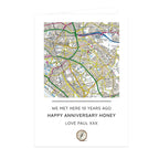 Personalised Present Day Map Message Card | A Unique Way to Celebrate Any Occasion