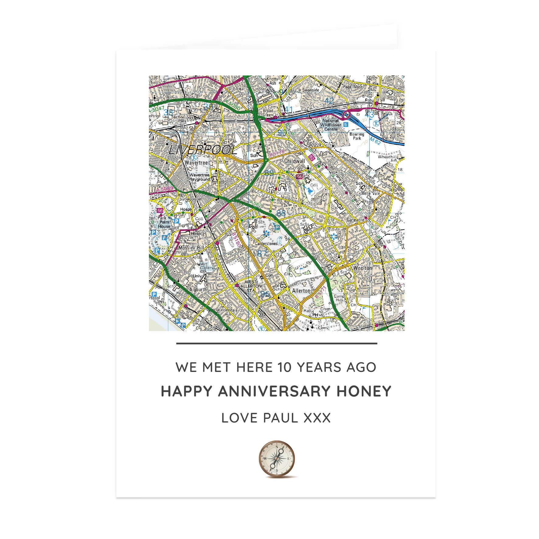 Personalised Present Day Map Message Card | A Unique Way to Celebrate Any Occasion