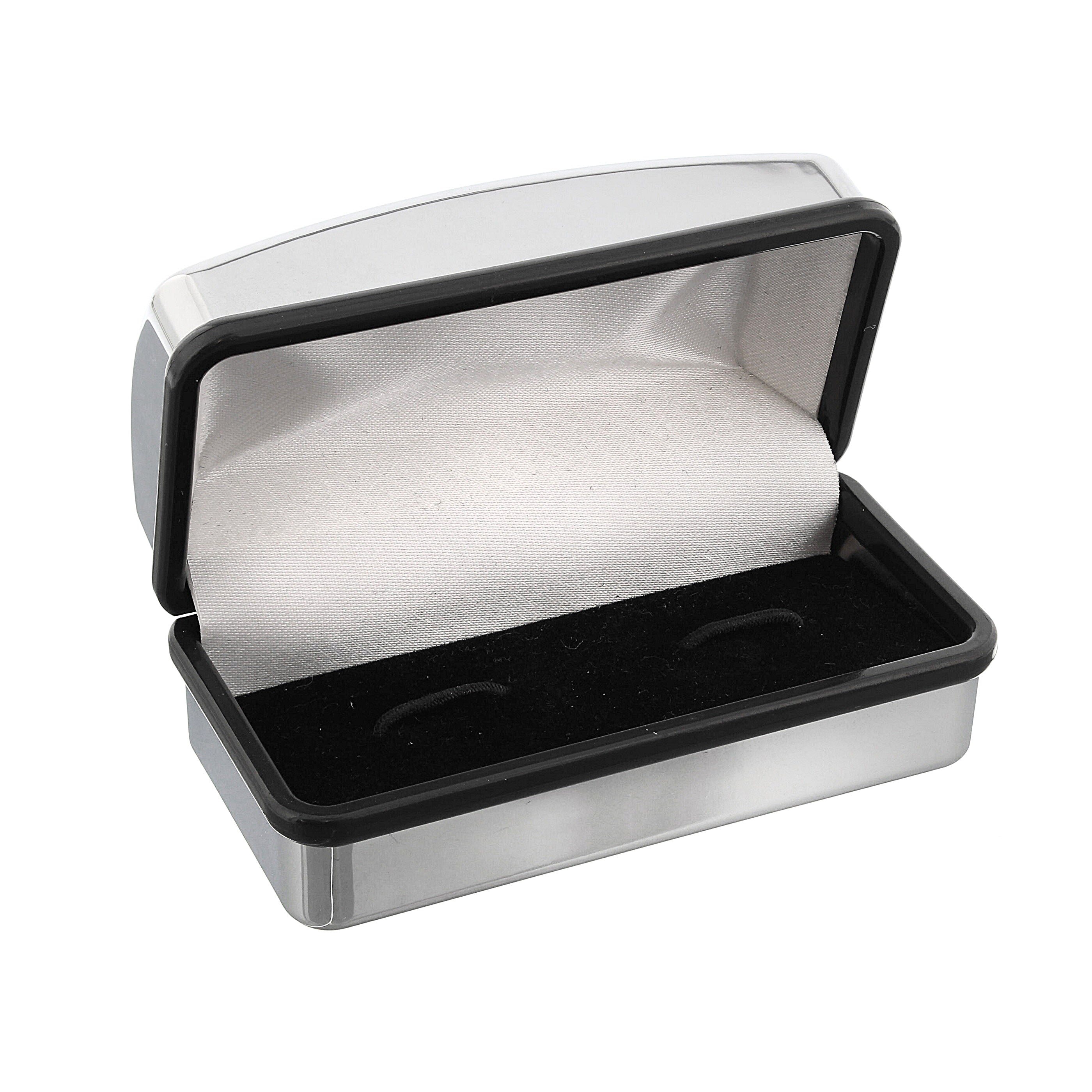 Personalised Silver Cufflink Box | Engraved Keepsake Gift for Weddings, Birthdays & Father’s Day