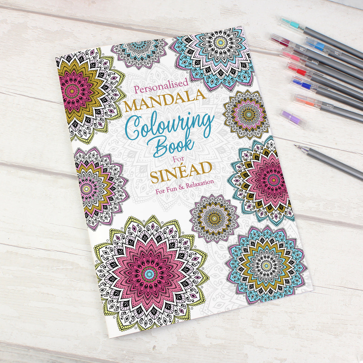 Personalised Mandala Zen Colouring Book | Relaxing Mindful Meditation Gift for Adults - Artfully Curated Creations and identify whats in the image