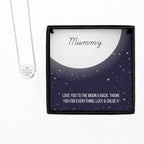 Personalised Silver Tone Necklace | Engraved Pendant & Keepsake Sentiment Card Gift Box