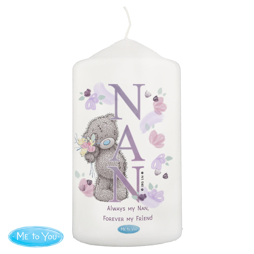 Me to You ‘NAN’ Personalised Pillar Candle |  A Heartfelt Gift For Nan