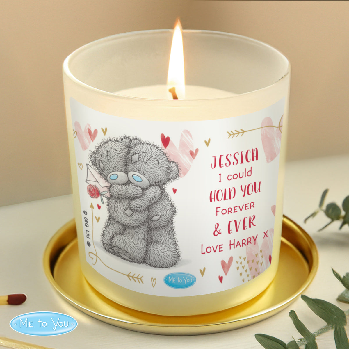 Personalised Vanilla Scented Candle | Custom 6 Line Message Gift - Artfully Curated Creations and identify whats in the image