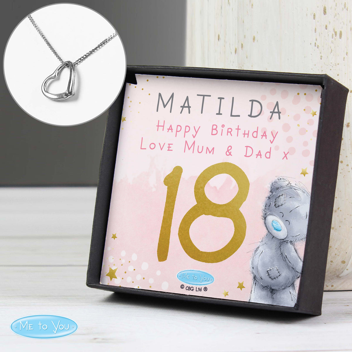 Personalised Me To You ‘Sparkle & Shine’ Necklace | Engraved Sentiment Box for Birthdays - Artfully Curated Creations and identify whats in the image