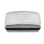 Personalised Silver Cufflink Box | Engraved Keepsake Gift for Weddings, Birthdays & Father’s Day
