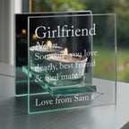 Personalised Mirrored Glass Tea Light Holder | A Stylish Gift for Any Occasion