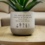 Personalised Floral Flecked Ceramic Plant Pot | A Beautiful Gift for Any Occasion