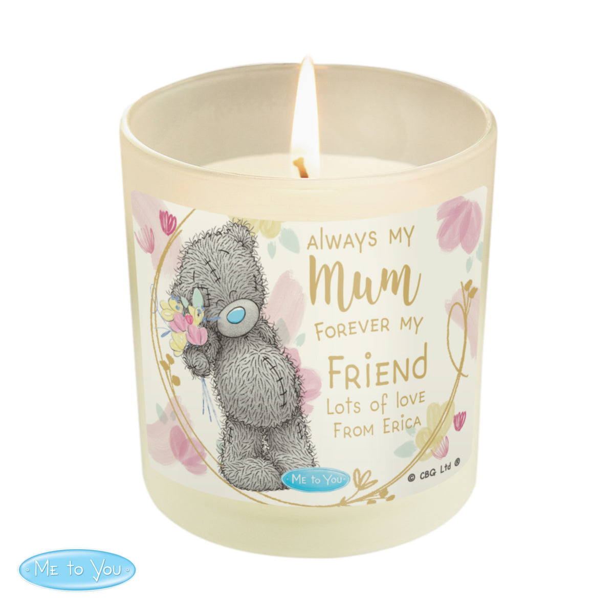 Me to You ‘Forever My Friend’ Personalised Vanilla Candle | A Heartfelt Gift for Mum - Artfully Curated Creations and identify whats in the image