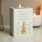 Personalised Spring Bunny Tealight Holder | Custom Wooden Spring Gift