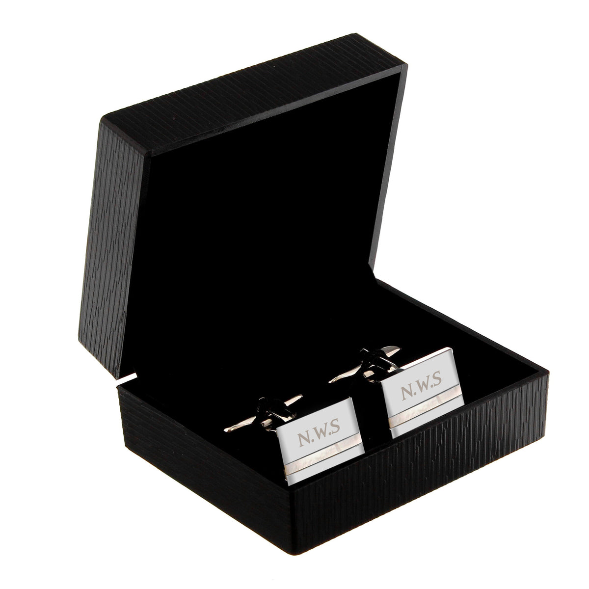 Personalised Mother of Pearl Initial Cufflink | Elegant Gift for Weddings, Birthdays & Father’s Day - Artfully Curated Creations and identify whats in the image