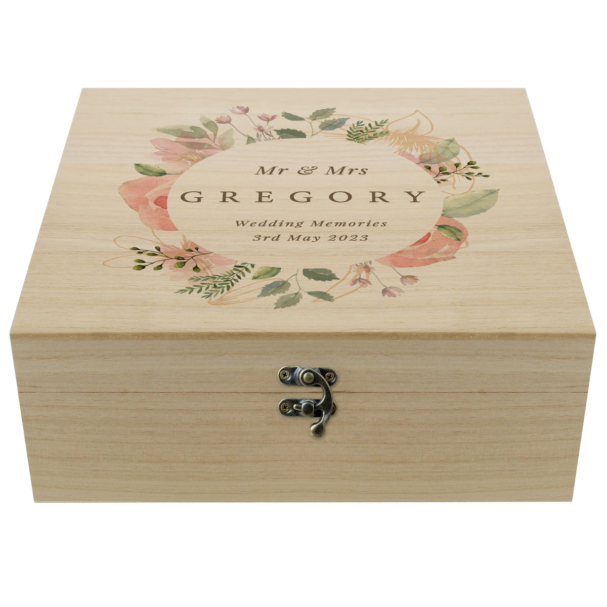 Personalised Wooden Keepsake Box | A Beautiful Place to Store Treasured Memories - Artfully Curated Creations and identify whats in the image