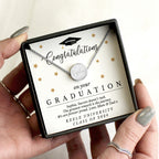 Personalised Graduation Necklace | Engraved Sentiment Card & Gift Box Keepsake