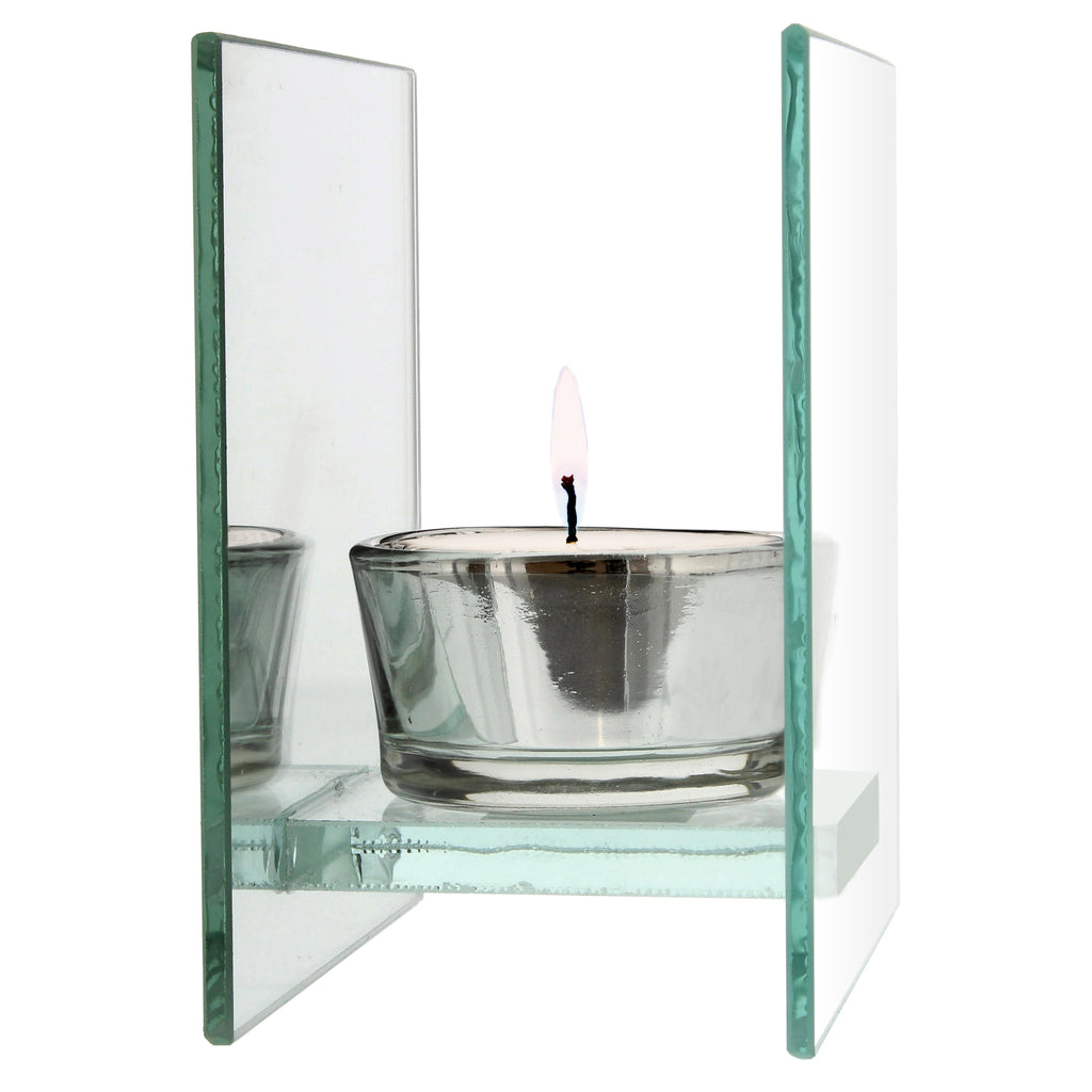Personalised ‘Floral Bouquet’ Reflective Glass Tea Light Holder | A Stylish Gift for Her